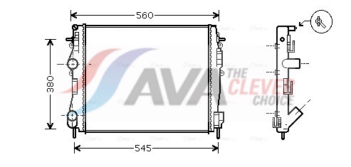 Radiator, engine cooling - RT2309 AVA QUALITY COOLING