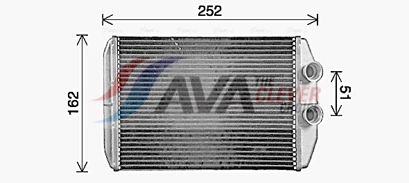 Теплообменник, отопление салона - RT6661 AVA QUALITY COOLING