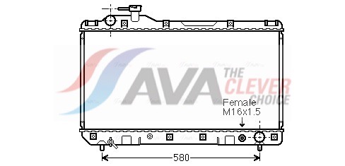 Radiator, engine cooling - TO2219 AVA QUALITY COOLING