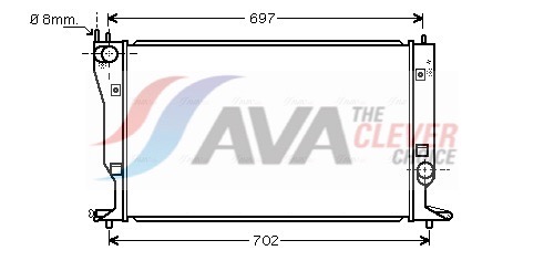 Radiator, engine cooling - TO2398 AVA QUALITY COOLING