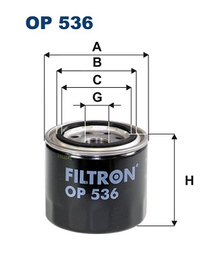 Filtro olio - OP 536 FILTRON