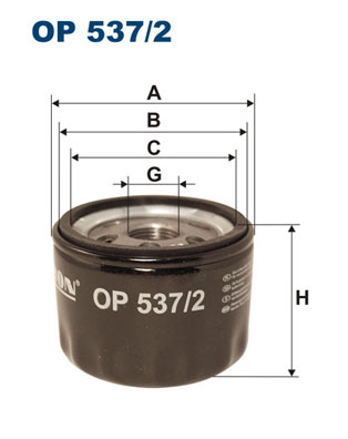 Oil Filter - OP 537/2 FILTRON