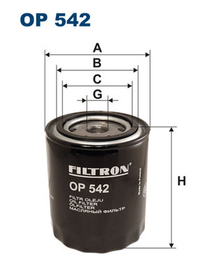 Filtro olio - OP 542 FILTRON