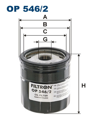 Oil Filter - OP 546/2 FILTRON