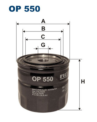 Filtro olio - OP 550 FILTRON