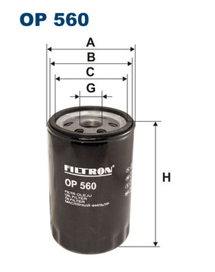 Filtro olio - OP 560 FILTRON