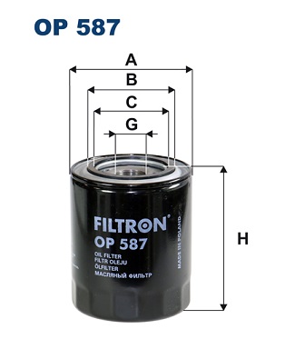alyvos filtras - OP 587 FILTRON