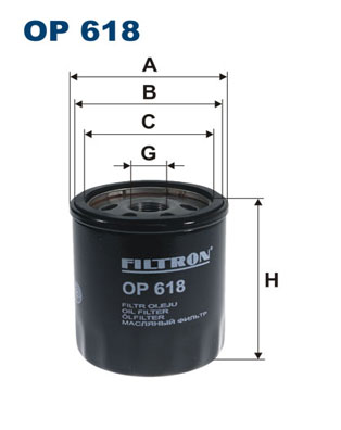 Filtro olio - OP 618 FILTRON