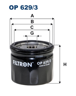 Oil Filter - OP 629/3 FILTRON