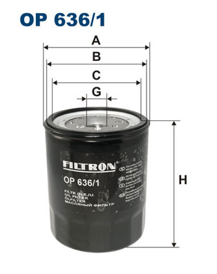 alyvos filtras - OP 636/1 FILTRON
