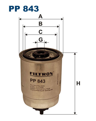 Fuel filter - PP 843 FILTRON