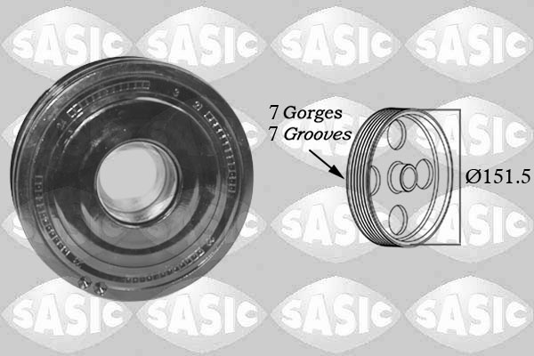 Belt Pulley, crankshaft - 2150052 SASIC