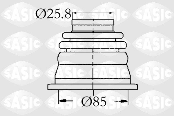 Kit cuffia, Semiasse - 4003408 SASIC