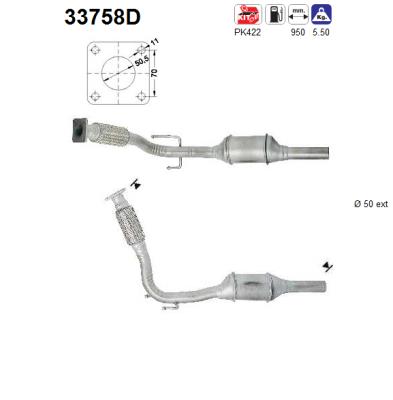 Catalytic Converter - 33758D AS