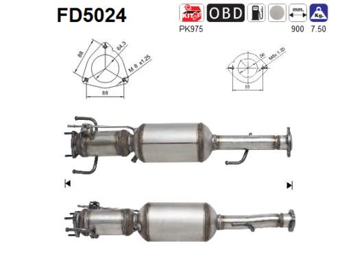 Soot/Particulate Filter, exhaust system - FD5024 AS