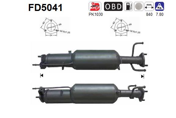 Soot/Particulate Filter, exhaust system - FD5041 AS