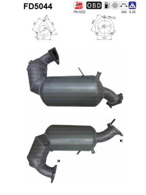 Soot/Particulate Filter, exhaust system - FD5044 AS