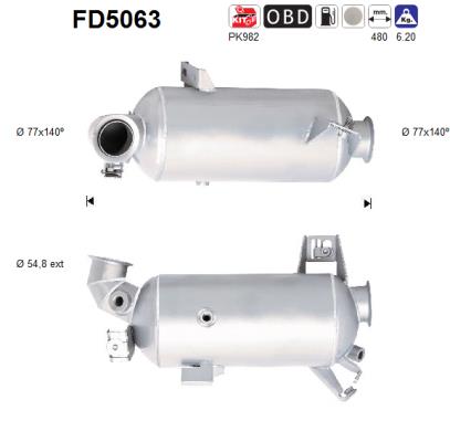 Soot/Particulate Filter, exhaust system - FD5063 AS