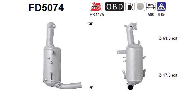 Soot/Particulate Filter, exhaust system - FD5074 AS