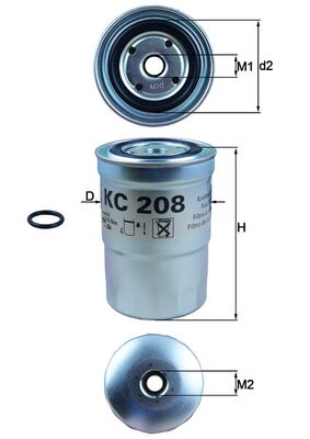 Filtro carburante - KC 208 MAHLE