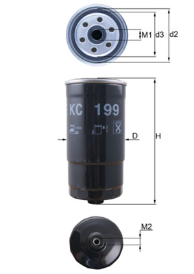 Fuel filter - KC 199 MAHLE