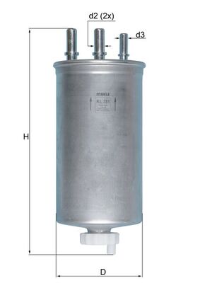 Fuel filter - KL 781 MAHLE