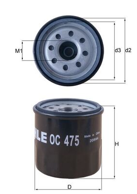 Oil Filter - OC 475 MAHLE