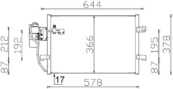 Condenser, air conditioning - AC 351 000S MAHLE