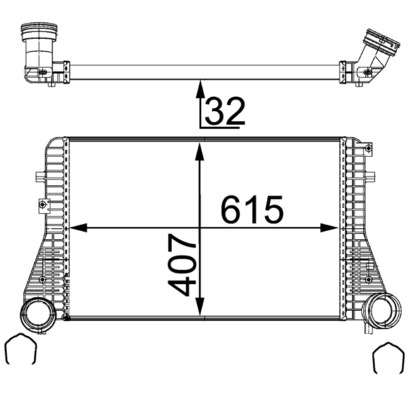 Intercooler - CI 83 000S MAHLE
