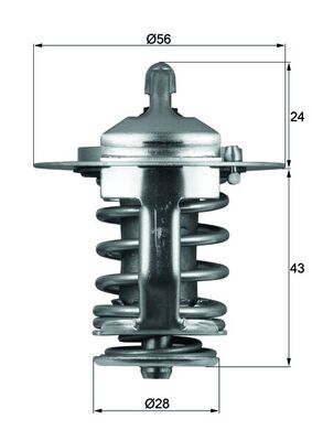 Termostato, Refrigerante - TX 70 82 MAHLE