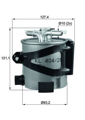 Filtro carburante - KLH 44/25 MAHLE