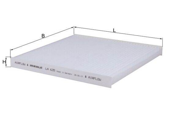 filtras, salono oras - LA 635 MAHLE
