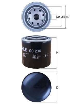 Oil Filter - OC 236 MAHLE