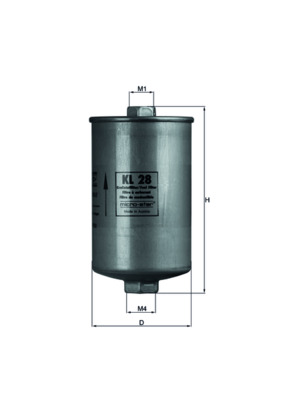 Fuel filter - KL 28 MAHLE