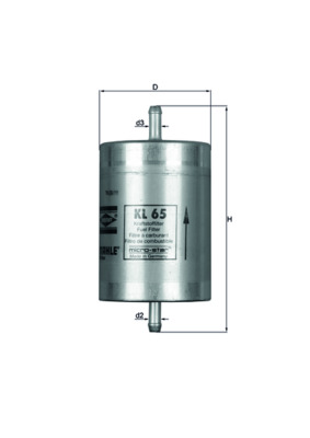 Fuel filter - KL 65 MAHLE