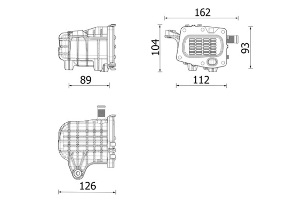 Радиатор, рециркуляция ОГ - CE 41 000P MAHLE