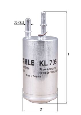 Fuel filter - KL 705 MAHLE