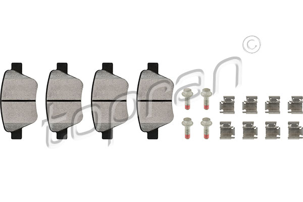 Brake Pad Set, disc brake - 114 377 TOPRAN