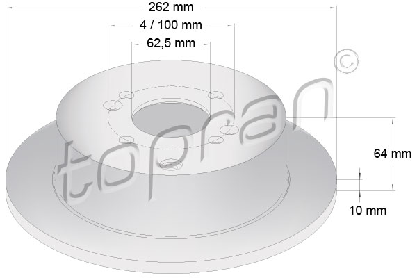 Brake Disc - 820 281 TOPRAN