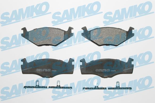Комплект тормозных колодок, дисковый тормоз - 5SP225 SAMKO