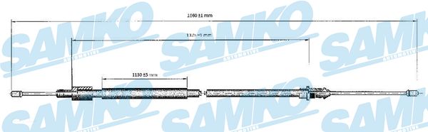 Cable, parking brake - C0120B SAMKO