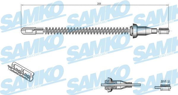 trosas, stovėjimo stabdys - C0556B SAMKO