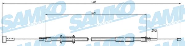 Cavo comando, Freno stazionamento - C1008B SAMKO