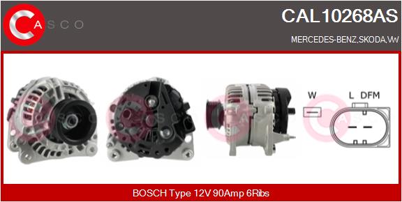 Alternator - CAL10268AS CASCO
