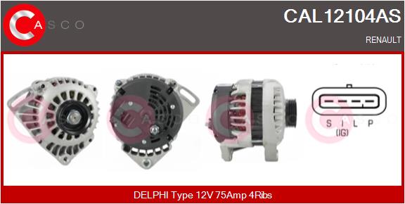 Alternator - CAL12104AS CASCO