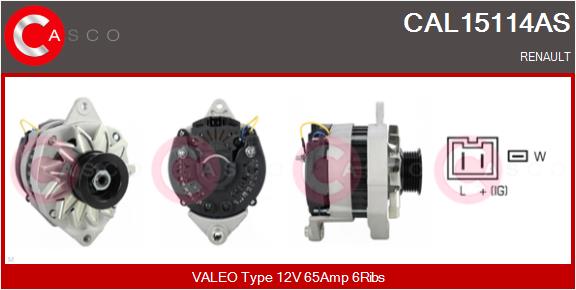 Alternator - CAL15114AS CASCO