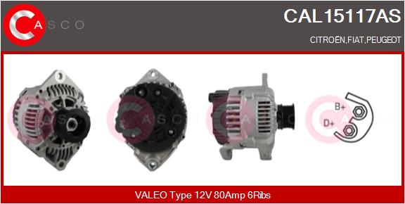 Alternator - CAL15117AS CASCO