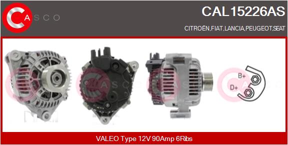 Alternator - CAL15226AS CASCO