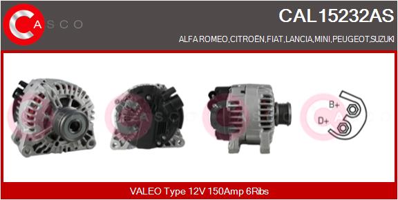 Alternatore - CAL15232AS CASCO