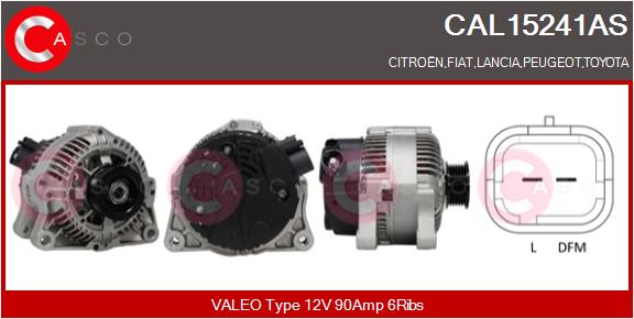 Alternator - CAL15241AS CASCO